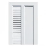 ประตูUPVC PROFILE ECO-DOOR รุ่นUB-2L บานเกล็ดเฉพาะบาน(70x200x3.8cm) สีขาว(จ) ห้องน้ำหรือภายใน
