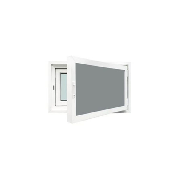 หน้าต่าง UPVC บานกระทุ้ง THUNDER ขนาด 80 x 50 เซนติเมตร (F10) สีขาว มีมุ้ง