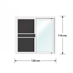 หน้าต่างบานเลื่อนสลับ LYNN (100x110cm.) #Z-W10 สีขาว+มุ้ง