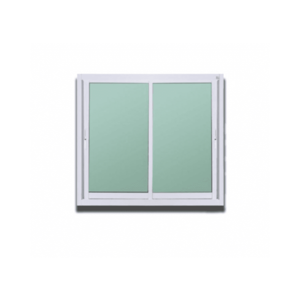 หน้าต่างบานเลื่อน อะลูมิเนียม S-S ALU HOOM DOT ALFA 100X100 ซม. สีอบขาว