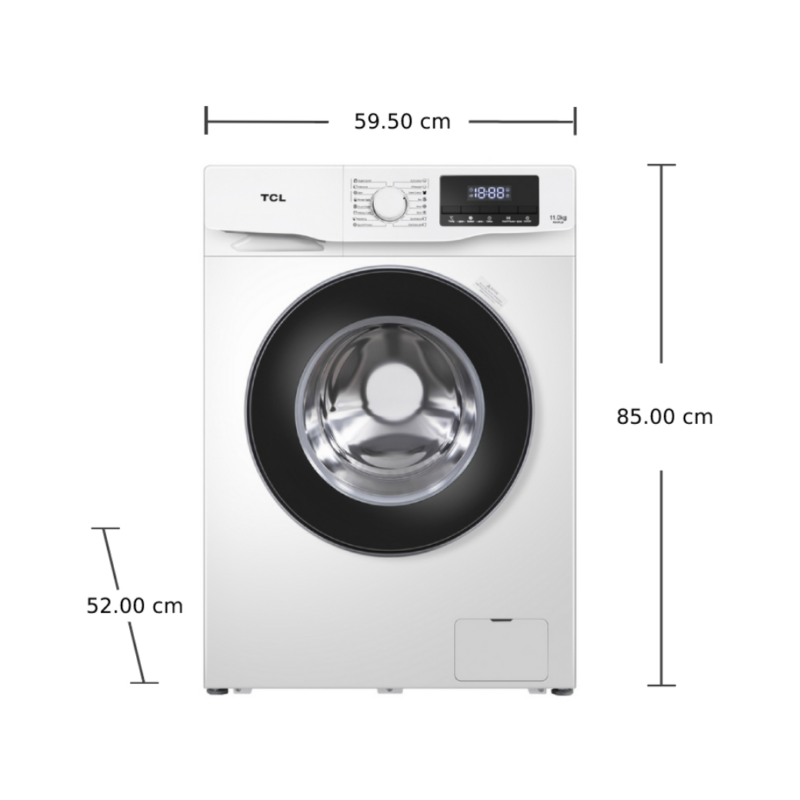 เครื่องซักผ้าฝาหน้า TCL รุ่น P611FLW ความจุ 11 กิโลกรัม (4)