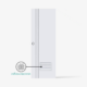 ประตูuPVC EXTRUSION PG2 70x200 ขาวเกล็ดร่องเทา2เส้น จ.