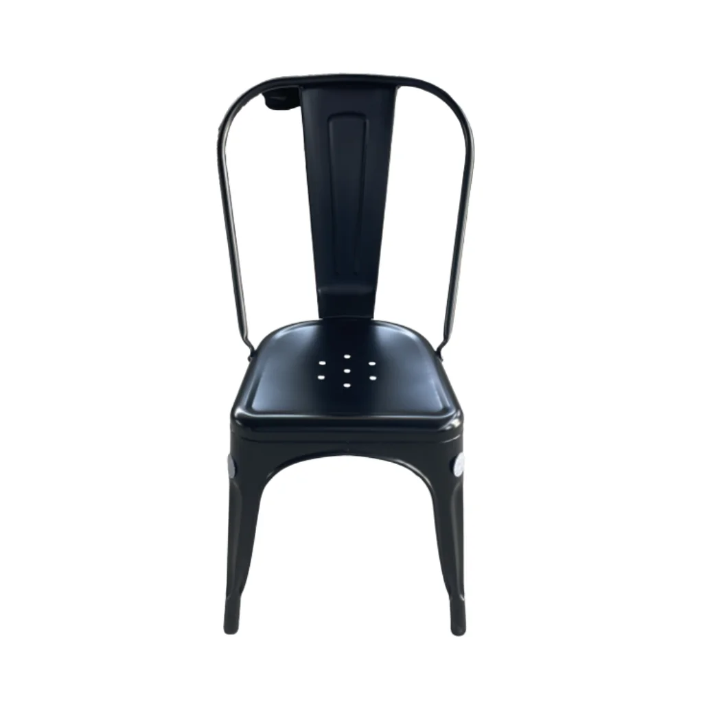 RASITA เก้าอี้ทานอาหารเหล็ก รุ่น J006 สี BLACK