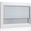 หน้าต่างเกล็ดซ้อน Hoomdot Thunder Aluminium ขนาด 60 x 45 เซนติเมตร สีอบขาว+มุ้ง (ฝ้า)