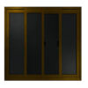 หน้าต่าง Hoomdot Alfa Aluminium SS+มุ้งลวด (กระจกสีชาดำ) ขนาด 120 x 110 เซนติเมตร สีชา