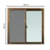หน้าต่างบานเลื่อน อะลูมิเนียม S-S ALU HOOM DOT ALFA 100X100 ซม. สีชา