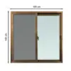 หน้าต่างบานเลื่อน อะลูมิเนียม S-S ALU HOOM DOT ALFA 100X100 ซม. สีชา