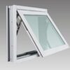 หน้าต่างกระทุ้ง Hoomdot Thunder Aluminium ขนาด 80 x 50 เซนติเมตร สีอบขาว + มุ้ง