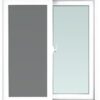 หน้าต่างบานเลื่อน UPVC Hoomdot Thunder Aluminium SS 100X100 +มุ้ง สีขาว