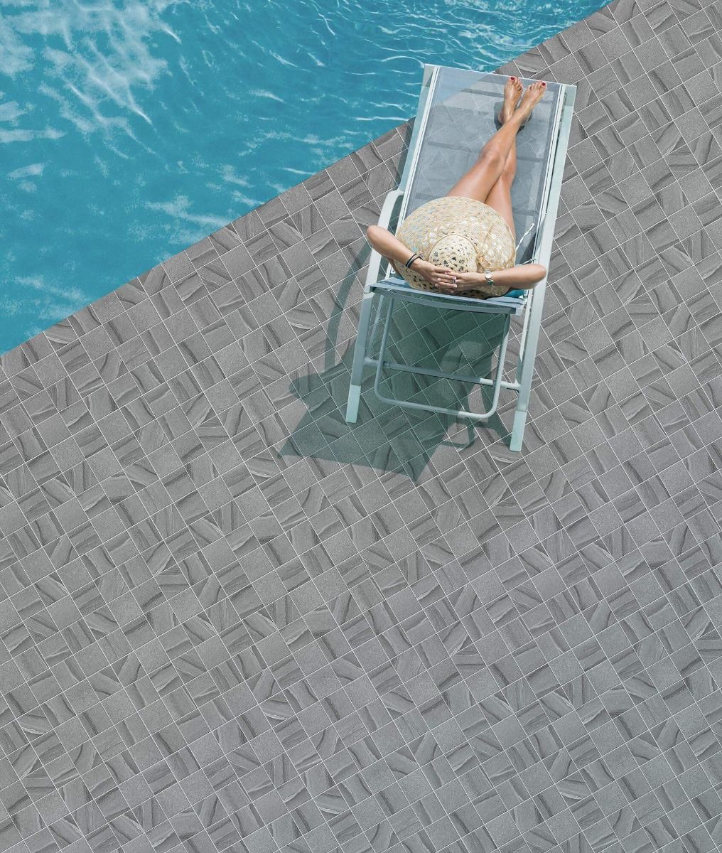 กระเบื้องปูพื้นลายหิน 40 x 40 COTTO GP รุ่น ลากูน กริด กริจิโอ (HYG)(R10)0.96/A (บรรจุ 6 แผ่น/กล่อง) - Image 2
