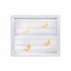 หน้าต่างเกล็ดซ้อน Hoomdot Alfa Aluminium ขนาด 60 x 40 x 10 CM. สีอบขาว+มุ้งลวด+เหล็กดัดผีเสื้อทอง