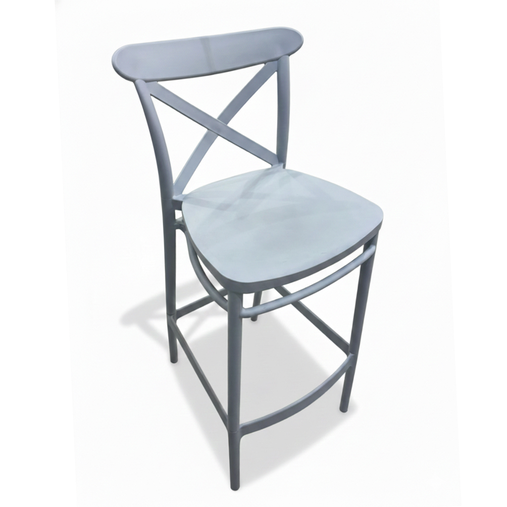 RASITA เก้าอี้บาร์ รุ่น HARLOW สี LIGHT GREY - Image 2