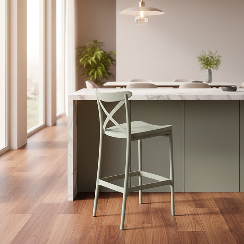 RASITA เก้าอี้บาร์ รุ่น HARLOW สี GREEN - Image 5