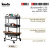 ชั้นวางของเหล็กล้อเลื่อน รุ่น ST25346 Black