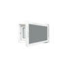 หน้าต่าง UPVC บานกระทุ้ง Hoomdot Thunder Aluminium ขนาด 80 x 50 เซนติเมตร (F10) สีขาว มีมุ้ง