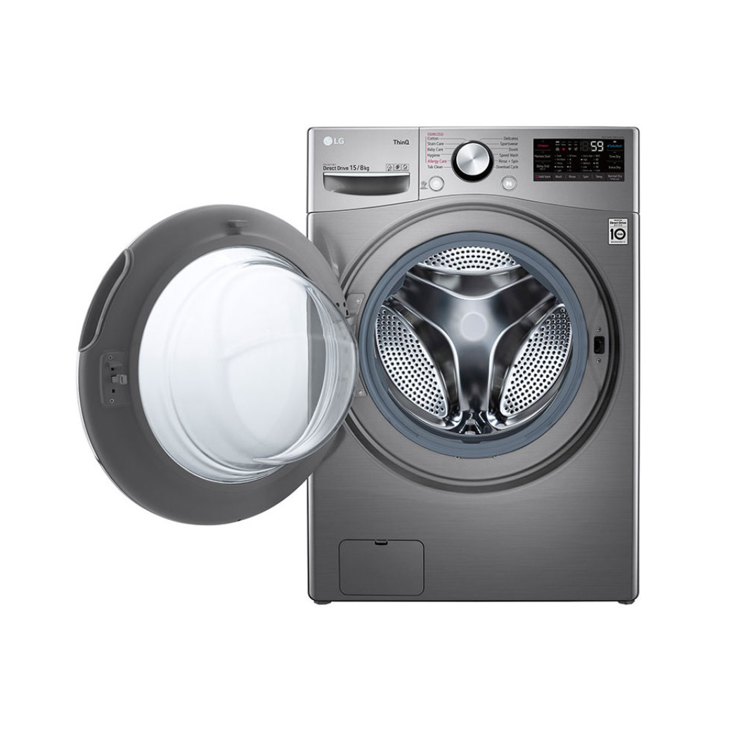 เครื่องซักผ้า/อบผ้า ฝาหน้า LG รุ่น F2515RTGV ความจุ 15/8 กิโลกรัม - Image 5