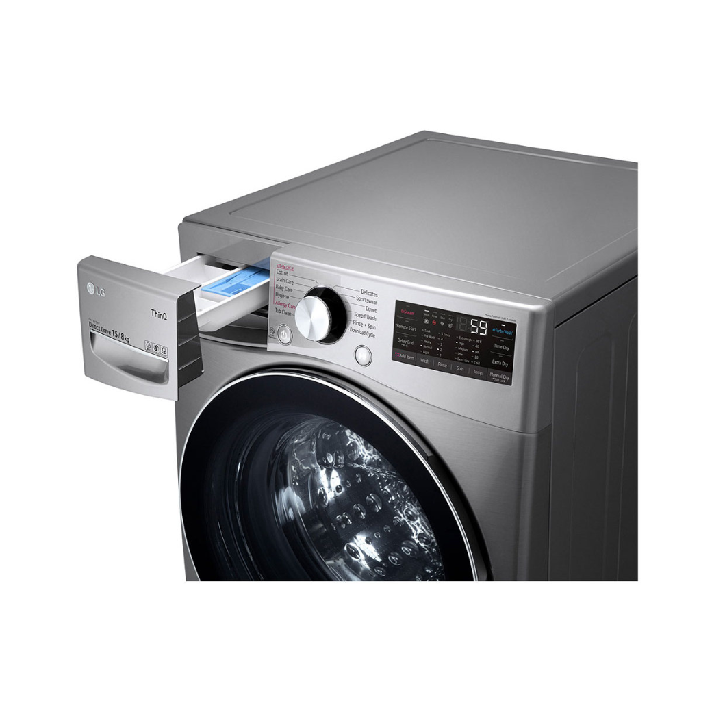 เครื่องซักผ้า/อบผ้า ฝาหน้า LG รุ่น F2515RTGV ความจุ 15/8 กิโลกรัม - Image 6
