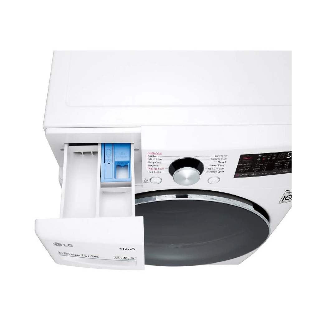 เครื่องซักผ้า/อบผ้า ฝาหน้า LG รุ่น F2515RTPW.ABWPETH ความจุ 15/8 กิโลกรัม - Image 2