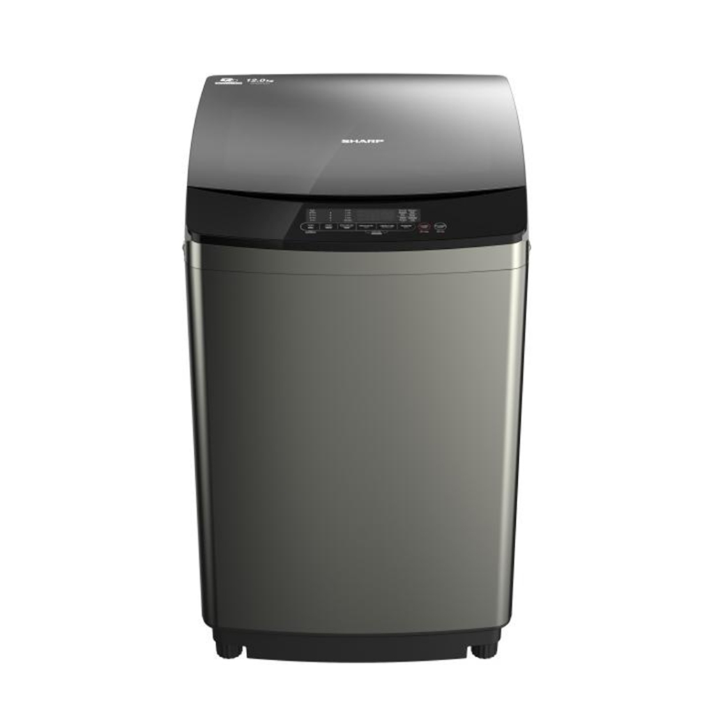 เครื่องซักผ้าฝาบน SHARP รุ่น ES-WJX12-GY ความจุ 12 กิโลกรัม