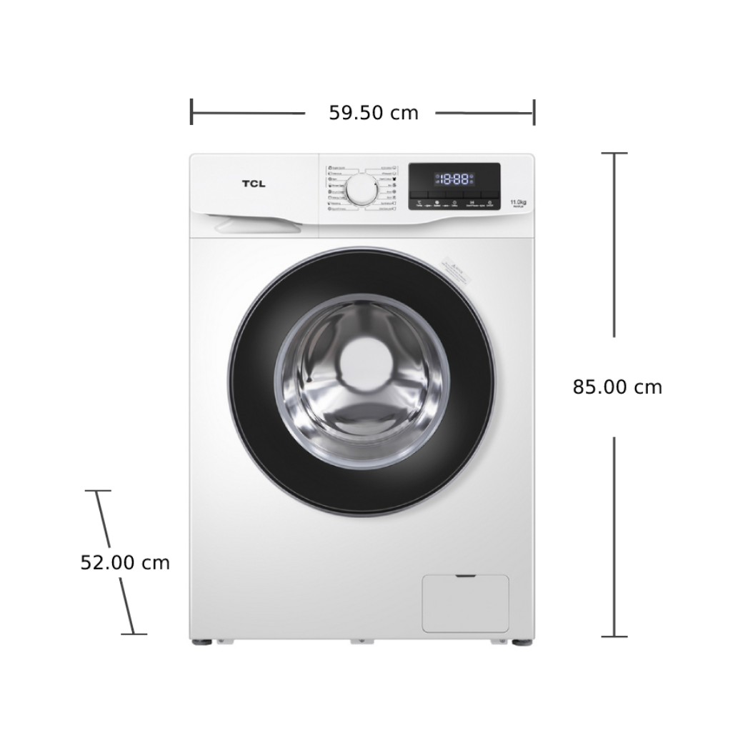 เครื่องซักผ้าฝาหน้า TCL รุ่น P611FLW ความจุ 11 กิโลกรัม - Image 2