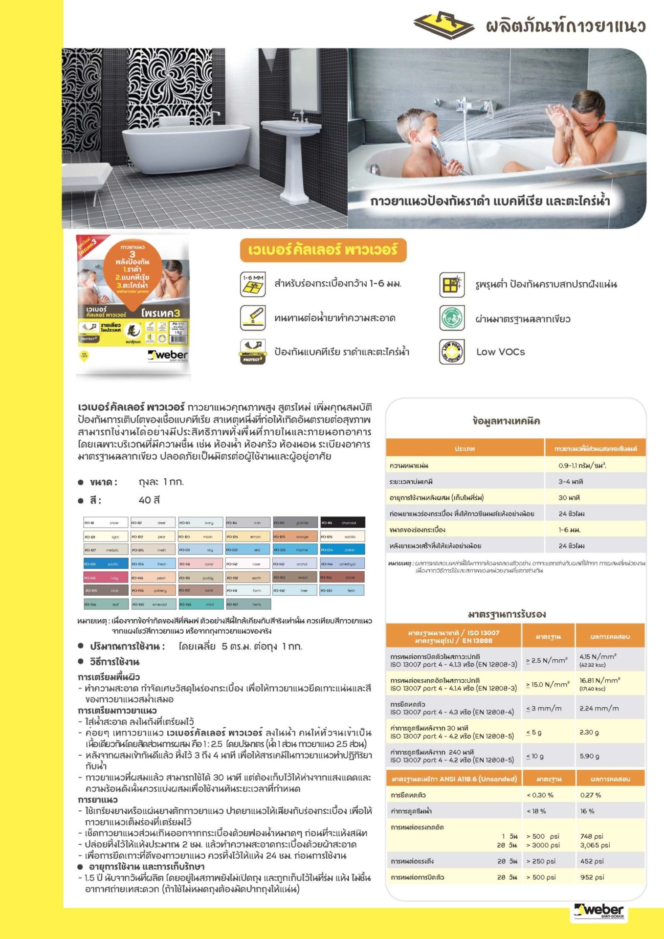 กาวยาแนว WEBER พาวเวอร์ เทาสตีล PO-112 - Image 2