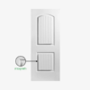 ประตู uPVC UPVC2C 2ลูกฟัก 80x200 ภายใน/ภายนอก
