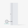 ประตู uPVC EXTRUSION P2 70x200 ขาวเซาะร่องเทา2 เส้น(จ)
