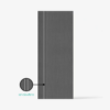ประตู uPVC EXTRUSION PE1 80x200 ดำ เซาะร่องเส้นขาว
