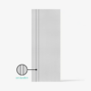ประตู uPVC EXTRUSION PE4 80x200 ขาว เซาะร่องเส้นเทา