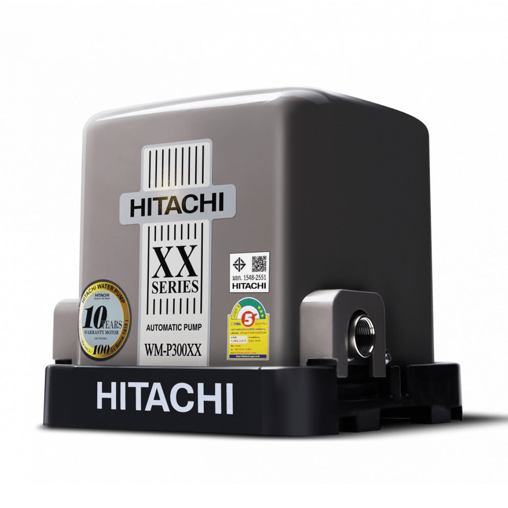 ปั๊มน้ำ HITACHI รุ่น WM-P300XX กำลังไฟ 300 วัตต์ แรงดันคงที่