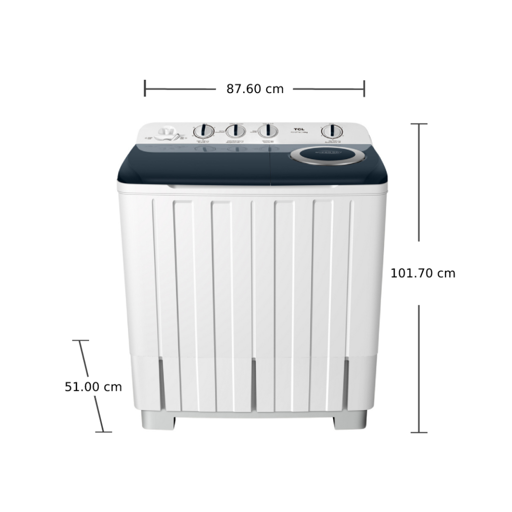 เครื่องซักผ้า 2ถัง TCL รุ่น F210TTW ความจุ 10 กิโลกรัม - Image 2