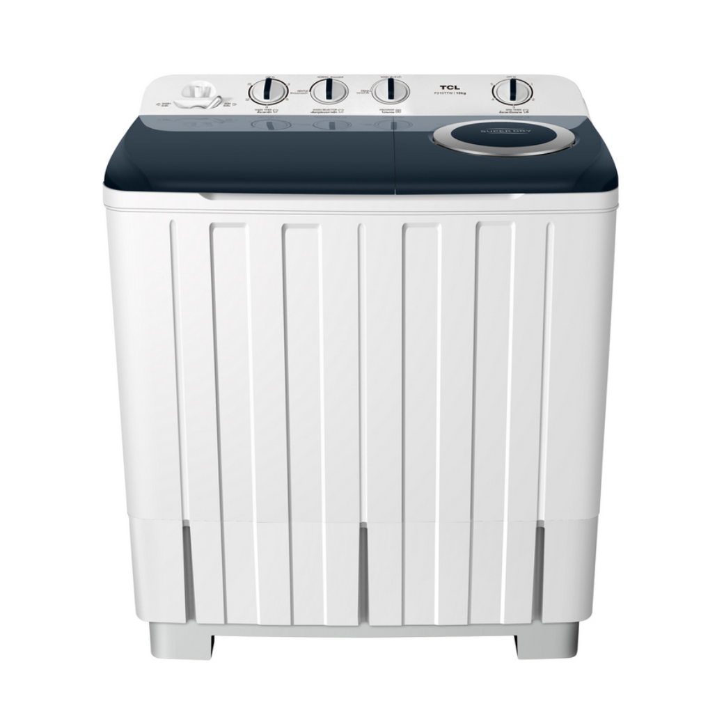เครื่องซักผ้า 2ถัง TCL รุ่น F210TTW ความจุ 10 กิโลกรัม