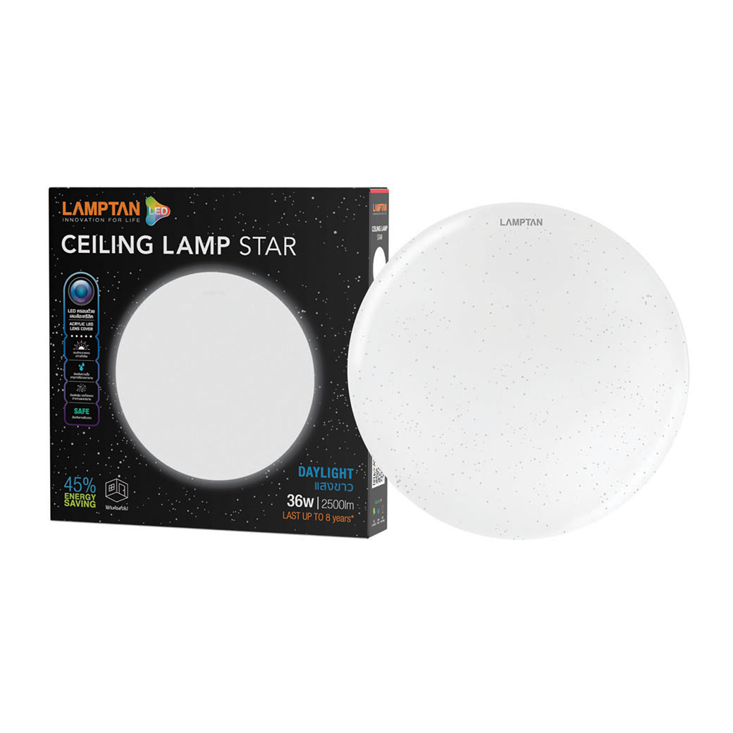 โคมเพดาน LED LAMPTAN CEILING LAMP DL รุ่น STAR กำลังไฟ 36 วัตต์